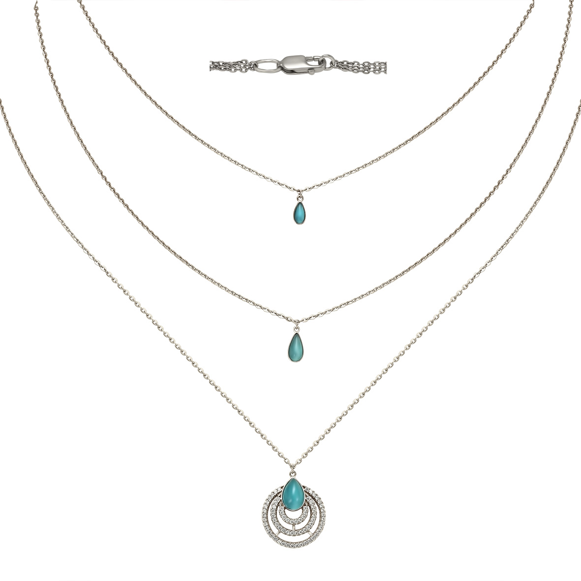 

Серебряное колье с фианитами Tango Jewellery Company 860336С размер 450
