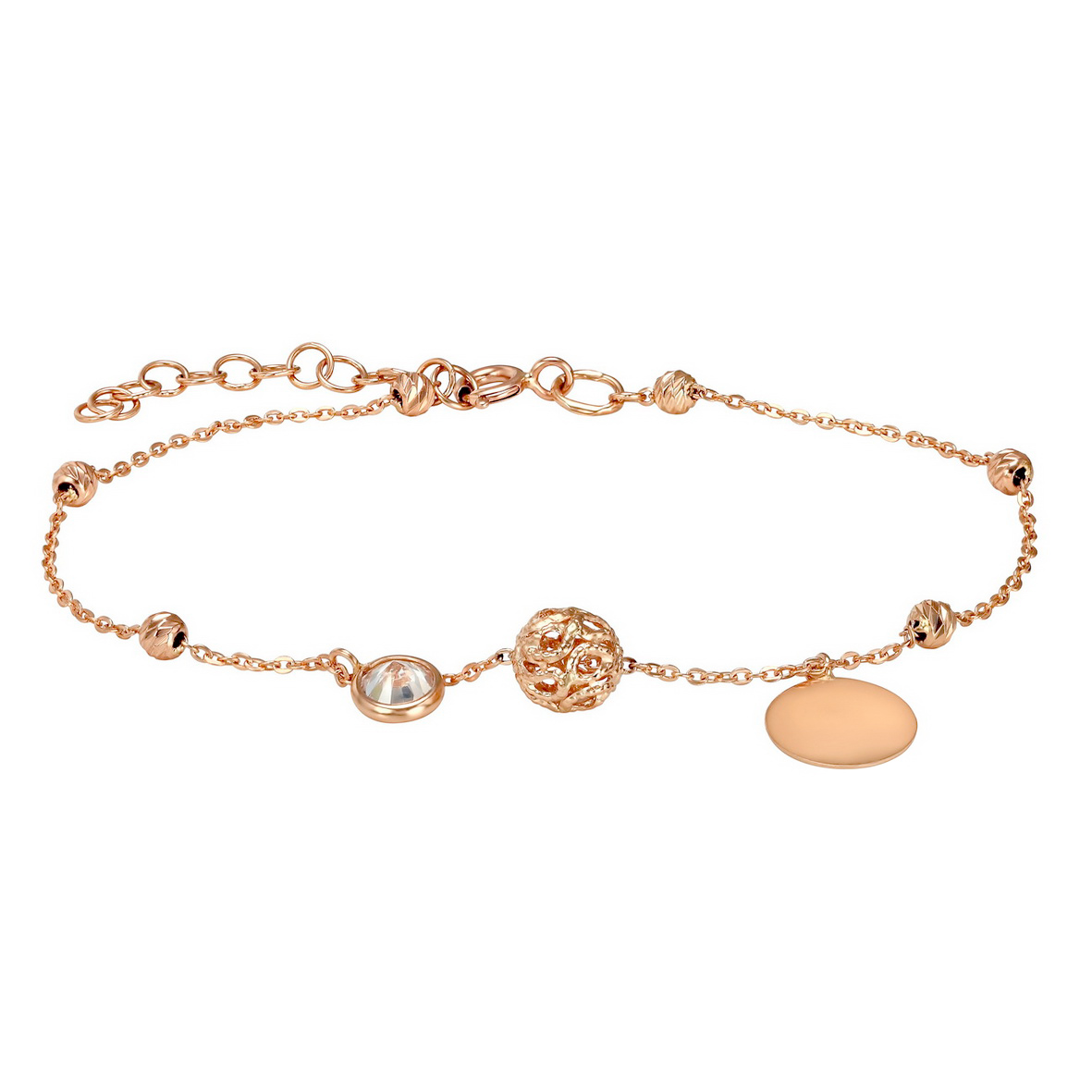 

Золотой браслет с фианитами Tango Jewellery Company 820161 размер 160