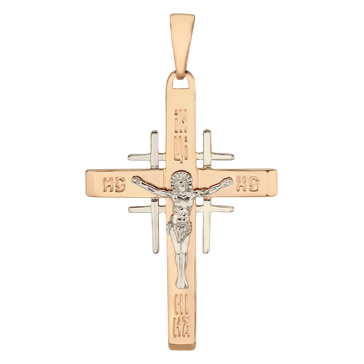 

Нательный крестик из красного и белого золота Tango Jewellery Company 250075