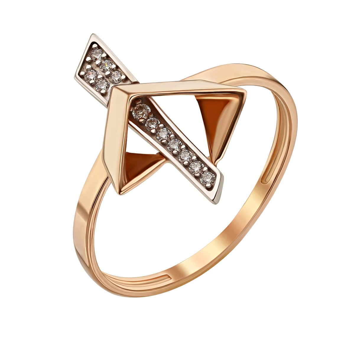 

Золотое кольцо с фианитами Tango Jewellery Company 350095 размер 18