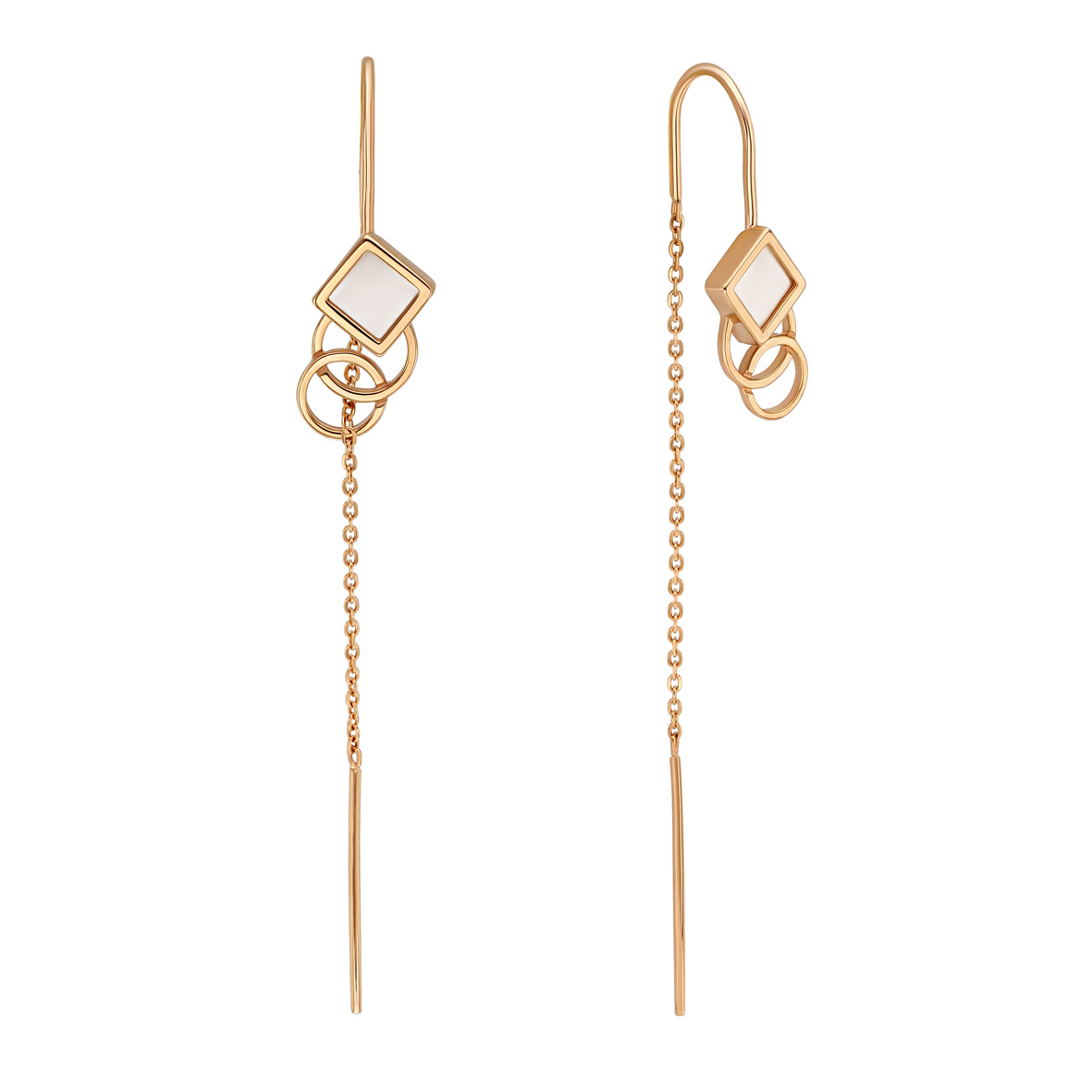 

Золотые серьги-протяжки с агатом Tango Jewellery Company 449777