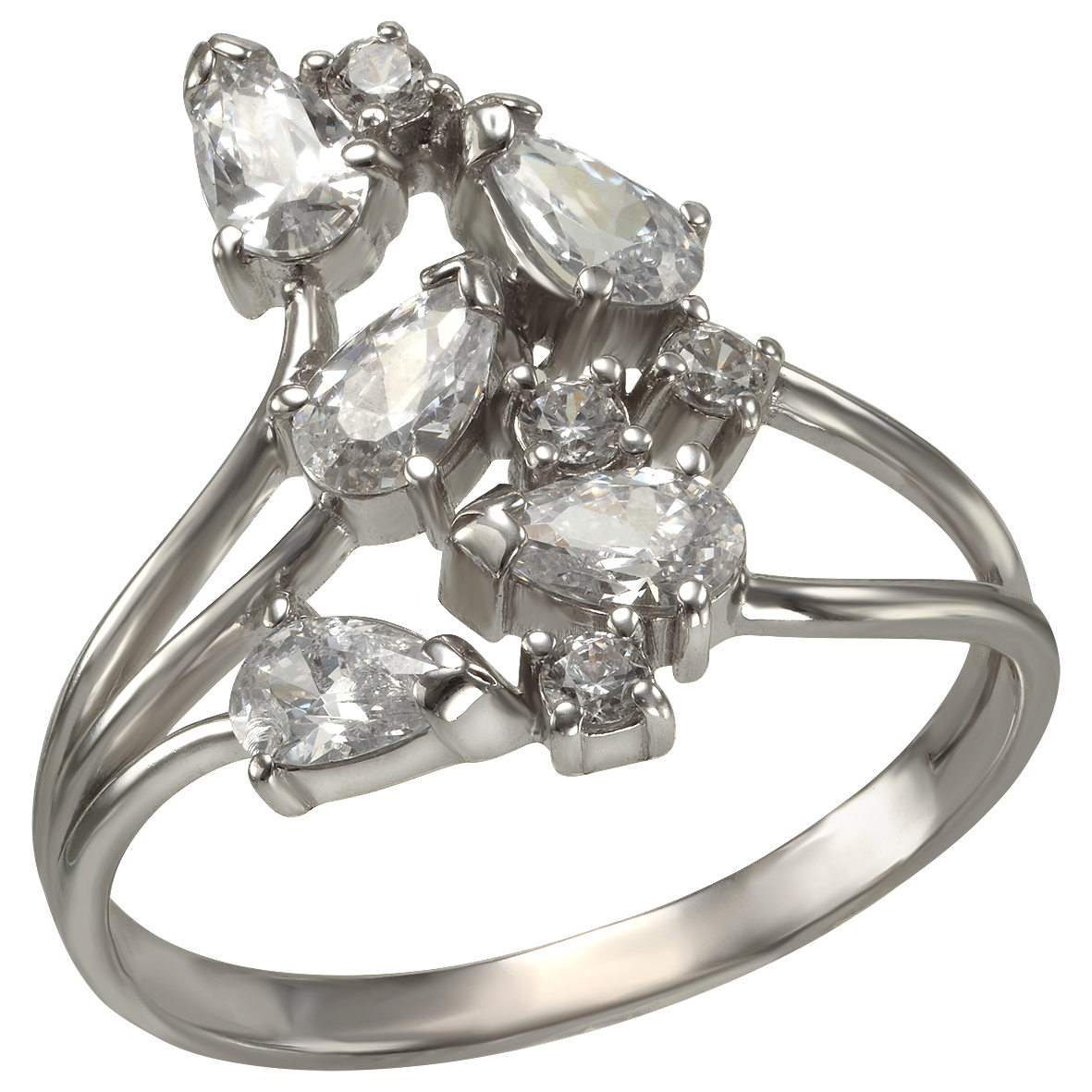 

Серебряное кольцо с фианитами Tango Jewellery Company 380415С размер 16