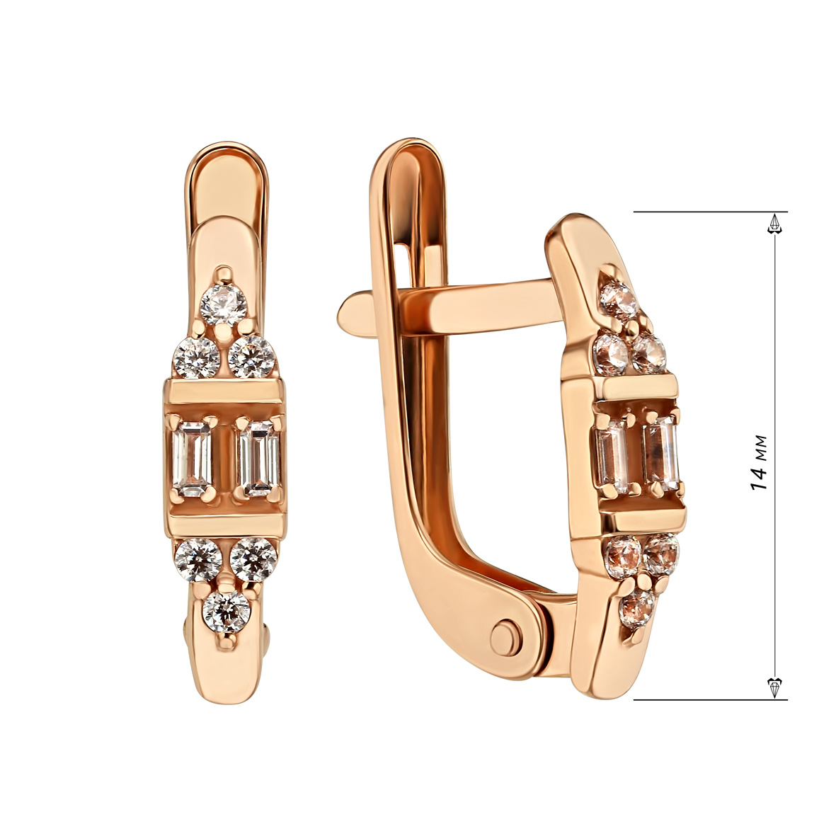 

Золотые серьги с фианитами Tango Jewellery Company 490031