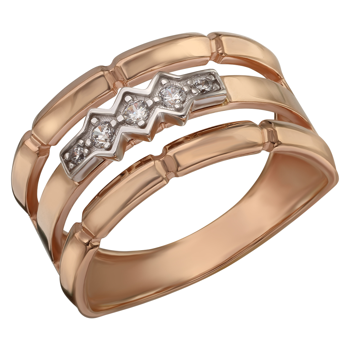 

Золотое кольцо с фианитами Tango Jewellery Company 350064 размер 17