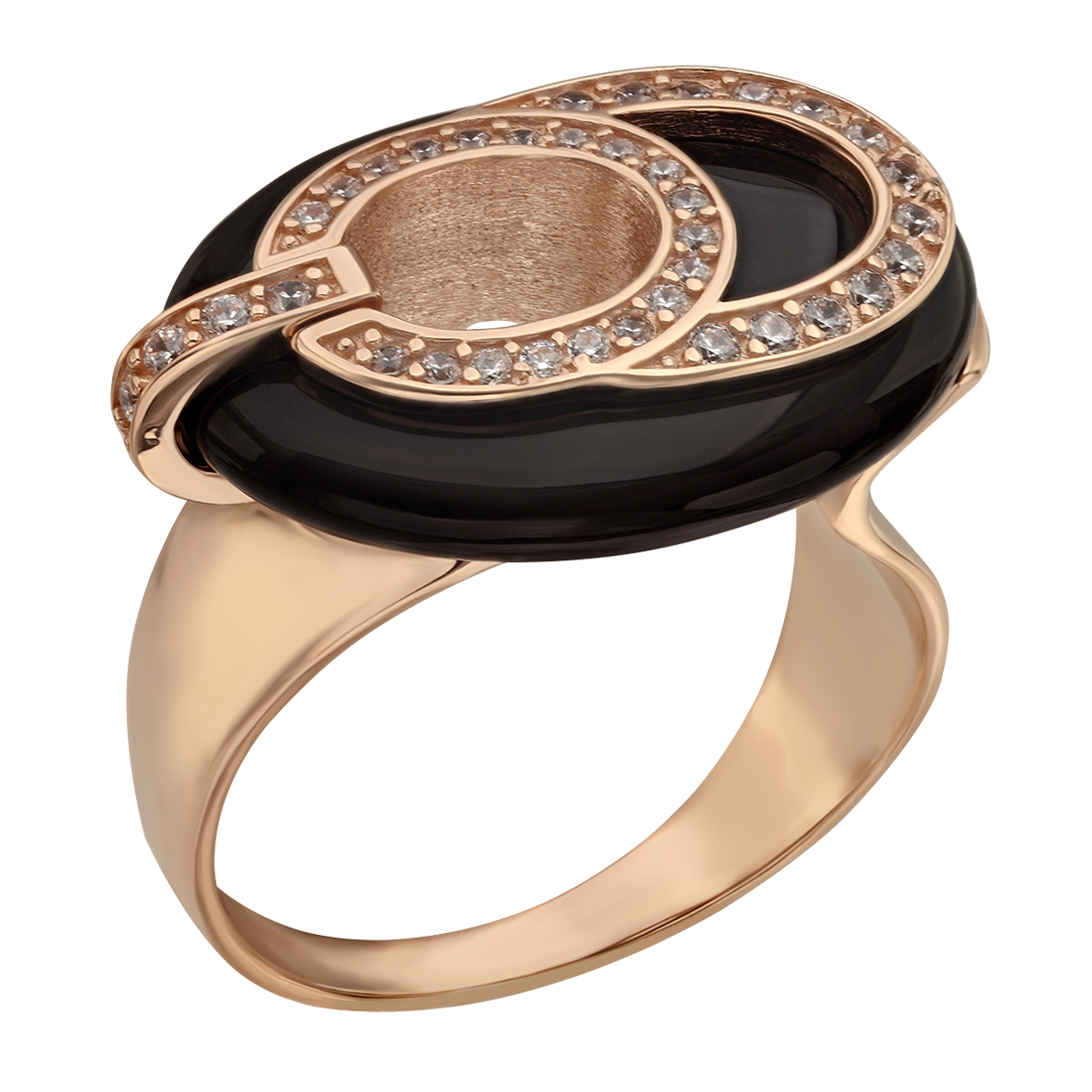 

Золотое кольцо с агатом и фианитами Tango Jewellery Company 379771 размер 16.5