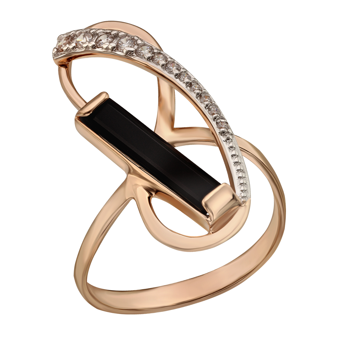 

Золотое кольцо с агатом и фианитами Tango Jewellery Company 369502 размер 17