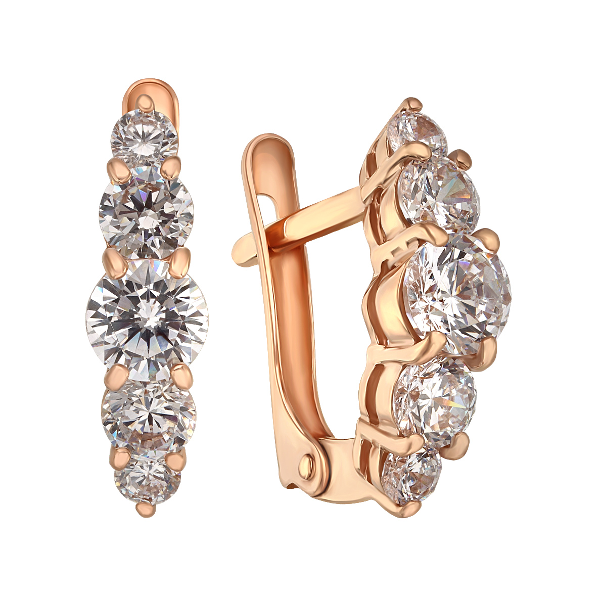 

Золотые серьги с фианитами Tango Jewellery Company 420382