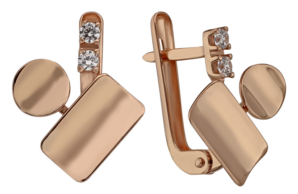 

Золотые серьги с фианитами Tango Jewellery Company 420396