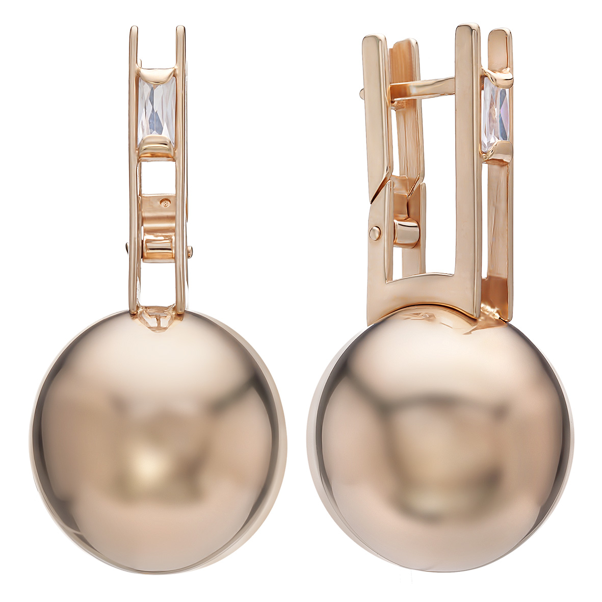 

Золотые серьги с фианитами Tango Jewellery Company 420986
