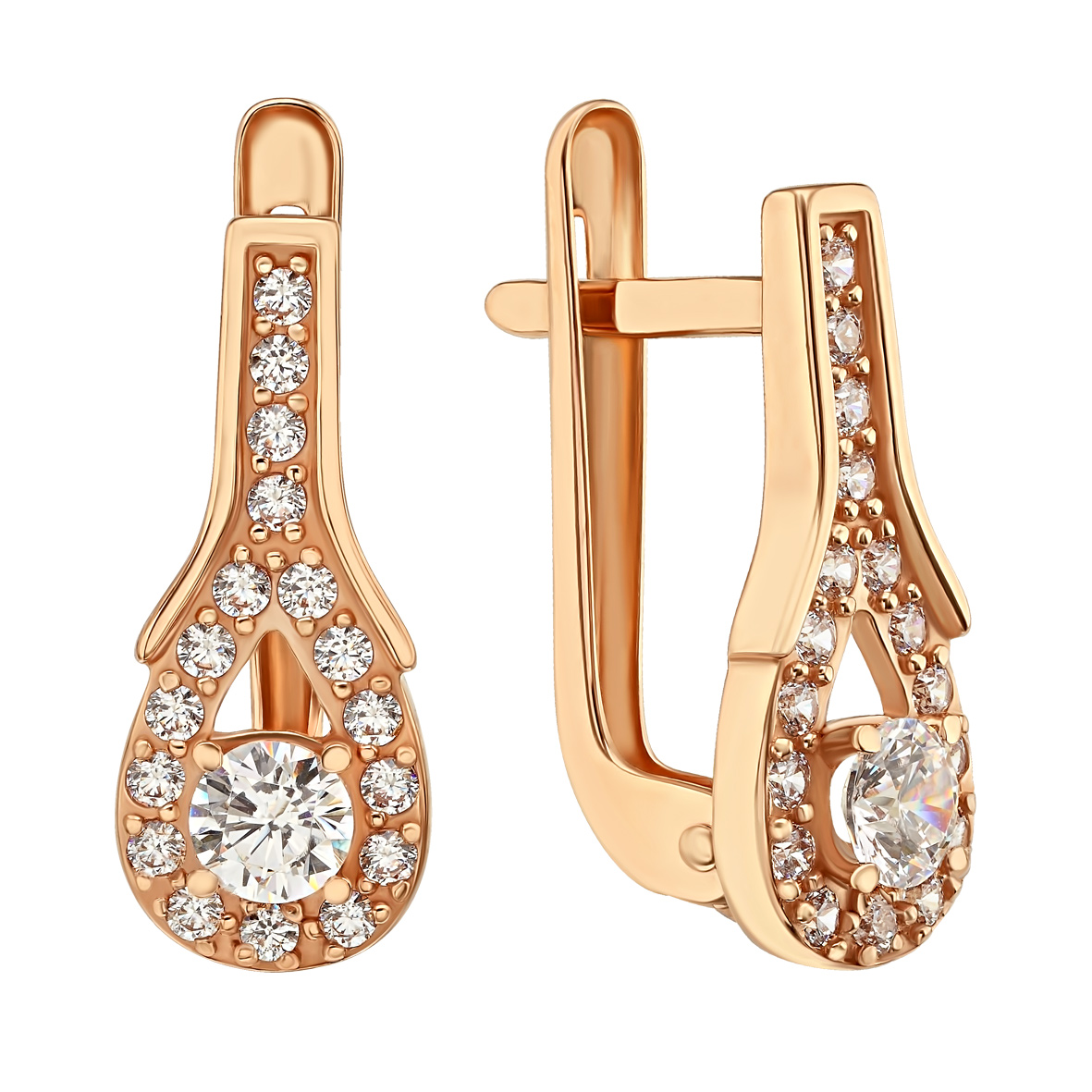 

Золотые серьги с фианитами Tango Jewellery Company 490018