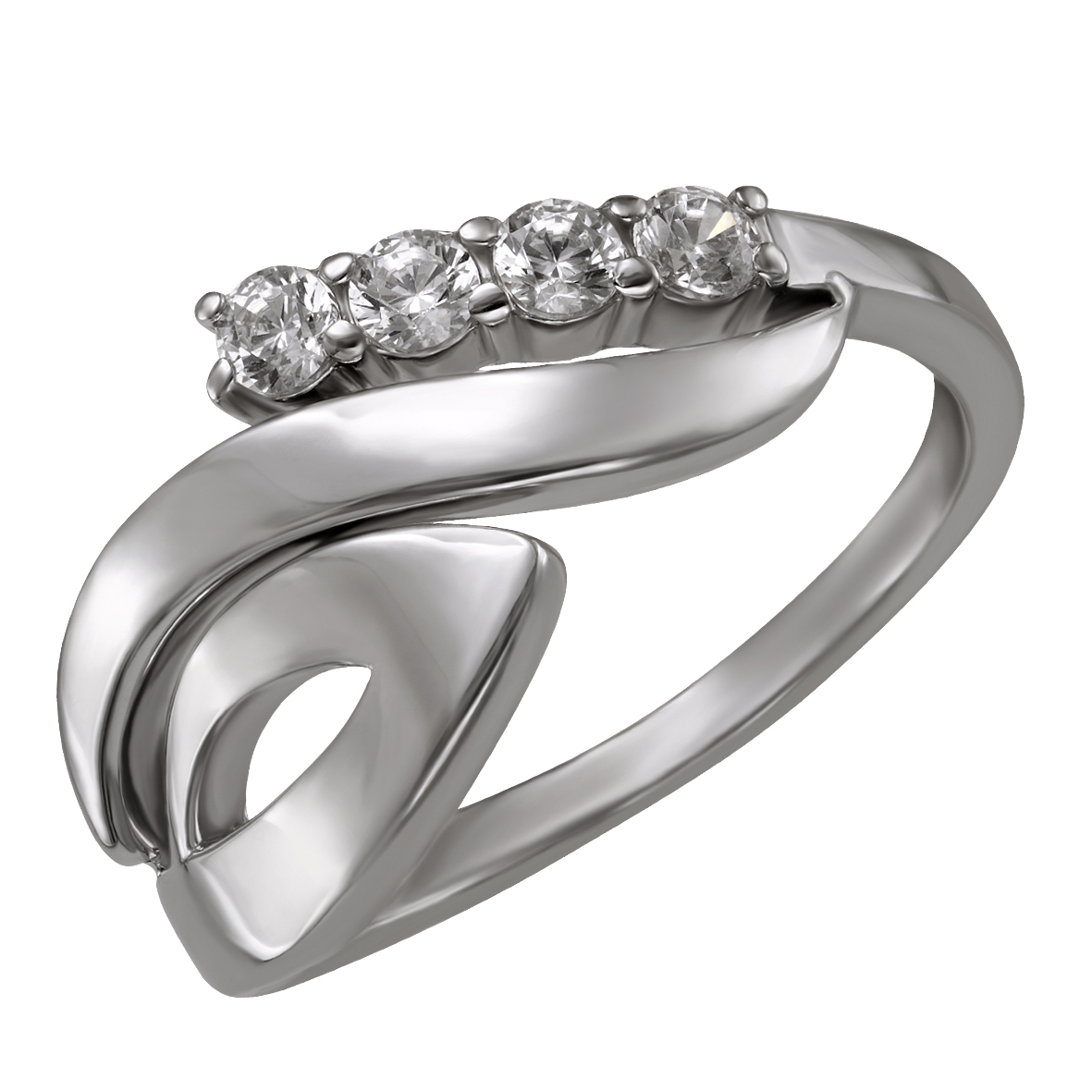 

Серебряное кольцо с фианитами Tango Jewellery Company 330273С размер 18.5