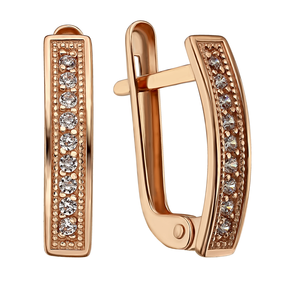 

Серьги из красного золота с фианитами Tango Jewellery Company 420581