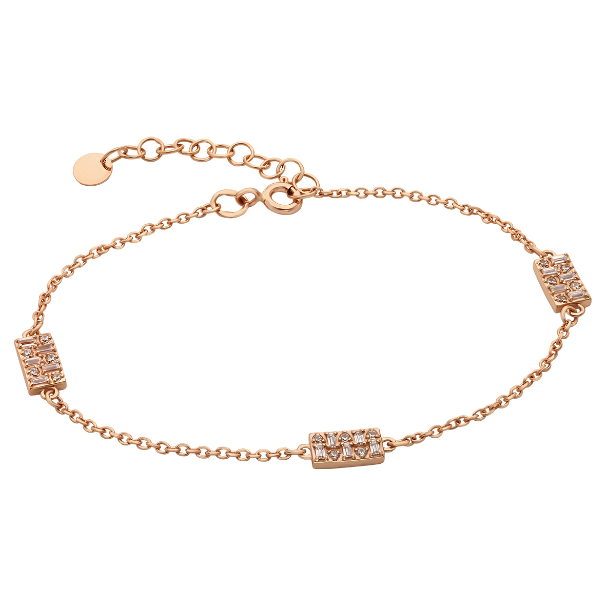 

Золотой браслет с фианитами Tango Jewellery Company 892064 размер 170