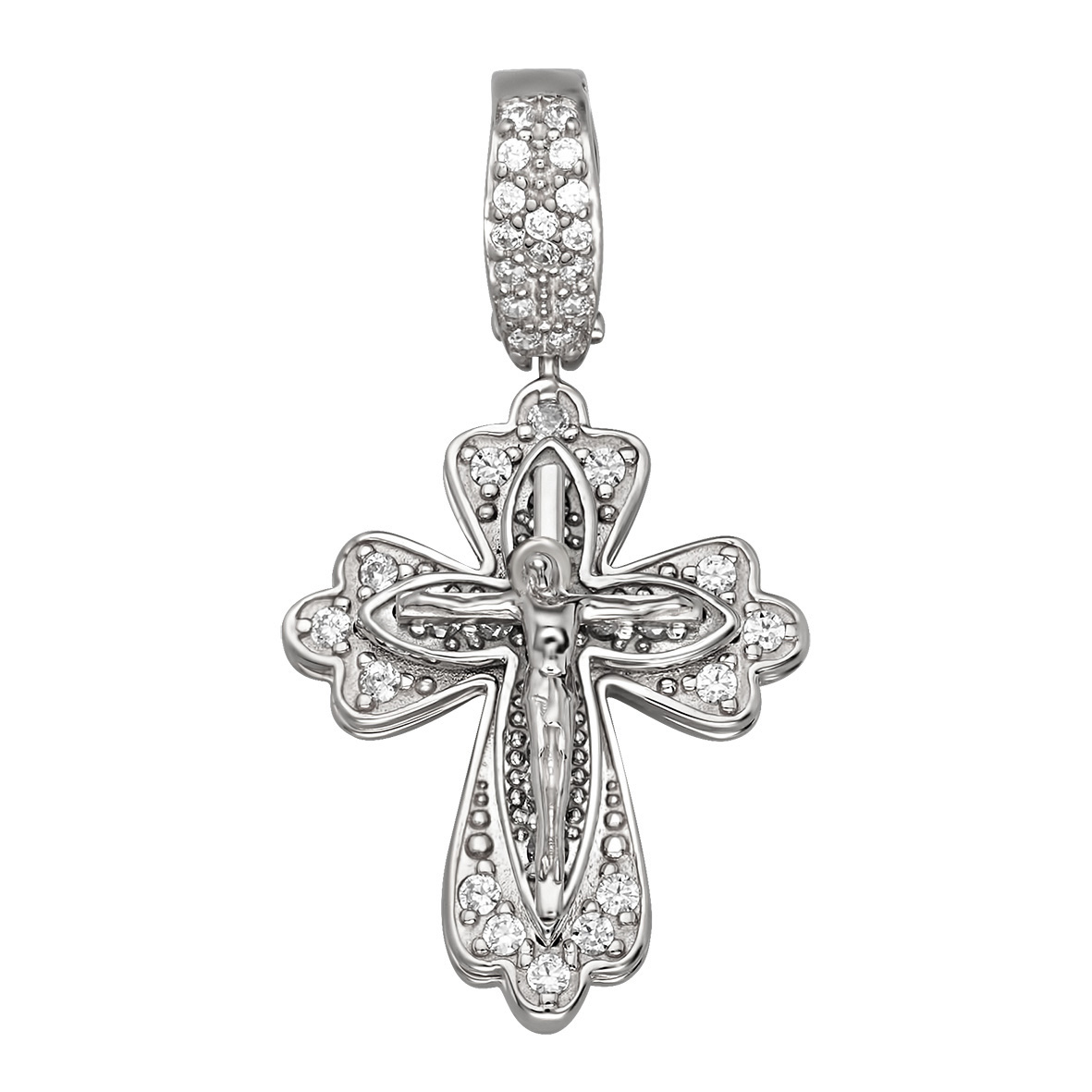 

Серебряный крестик с фианитами Tango Jewellery Company 270053С