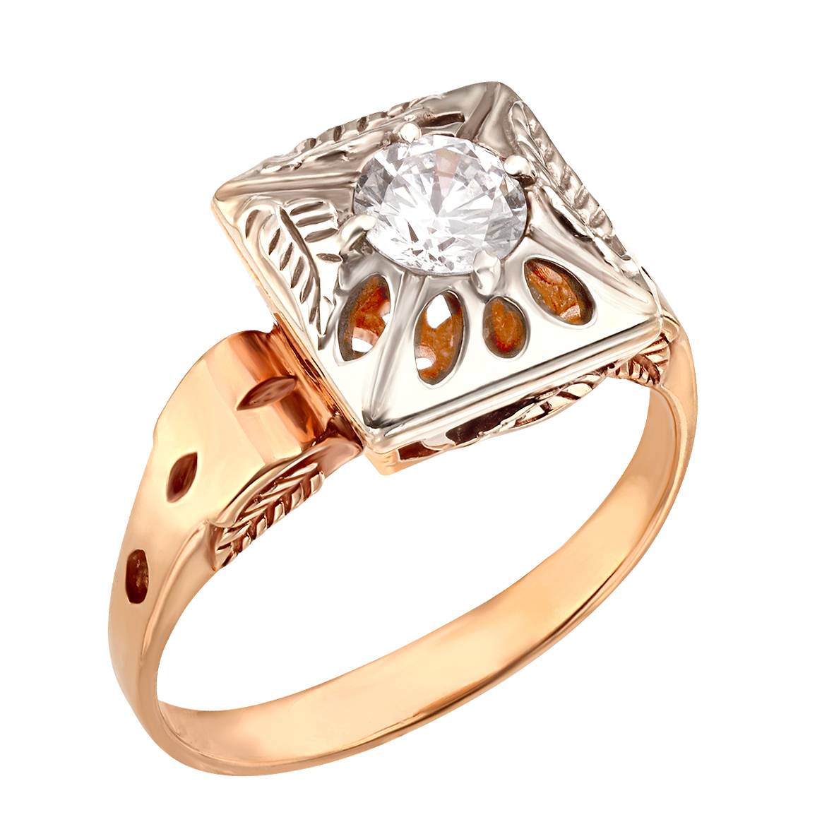 

Золотое кольцо с фианитом Tango Jewellery Company 330838 размер 18