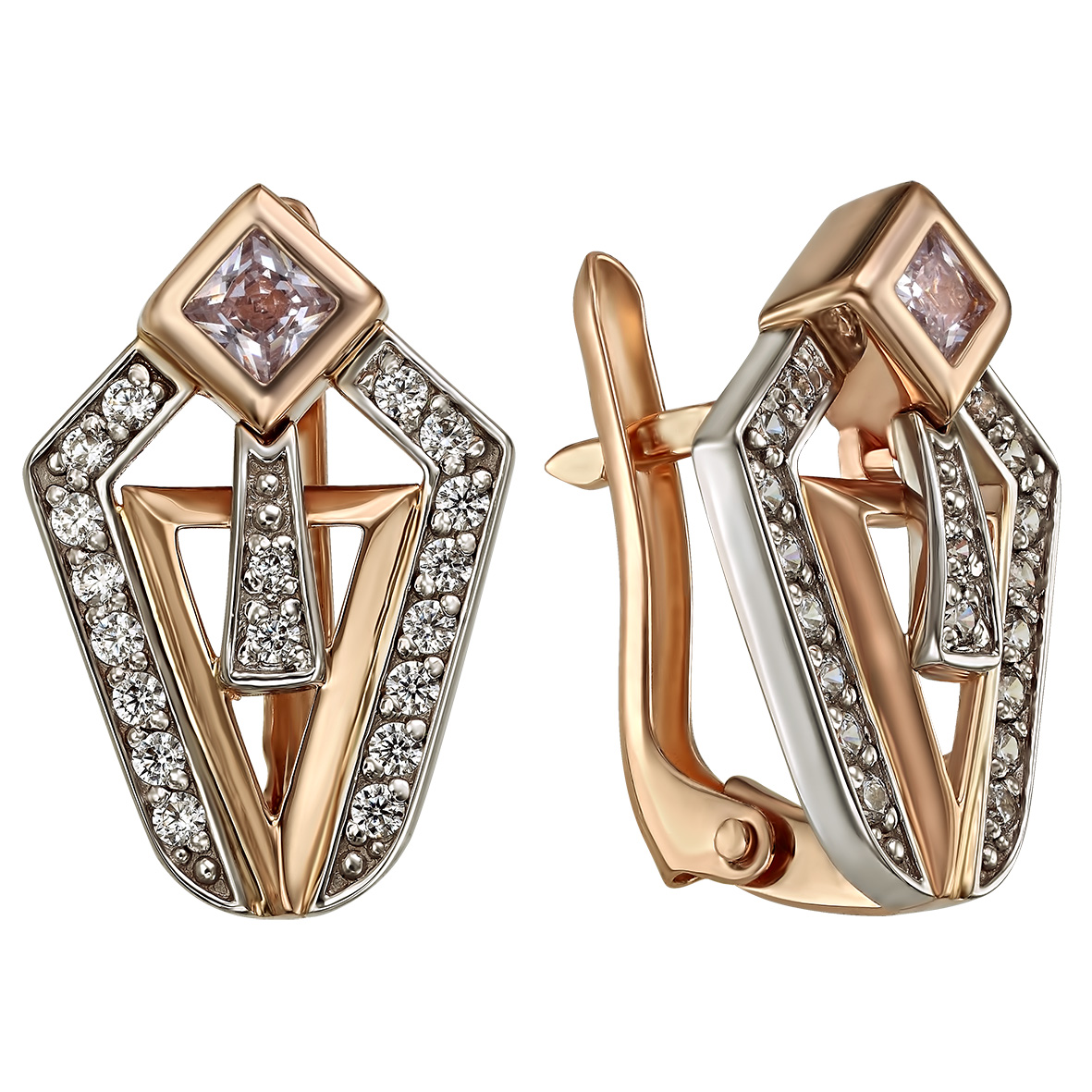 

Золотые серьги с фианитами Tango Jewellery Company 430968