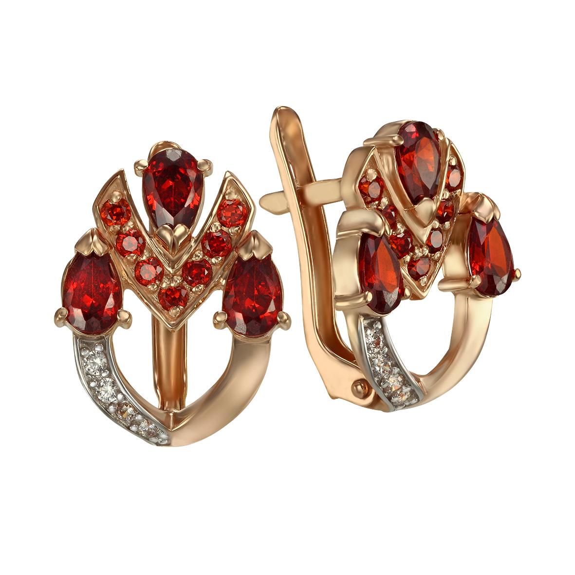 

Золотые серьги с фианитами Tango Jewellery Company 420318
