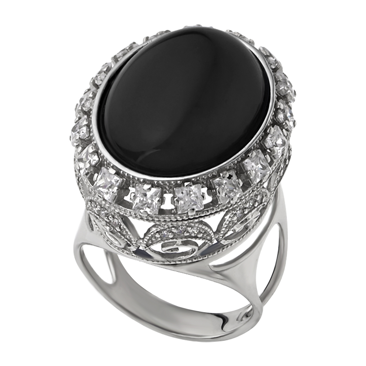 

Серебряное кольцо с агатом и фианитами Tango Jewellery Company 379617С размер 17.5