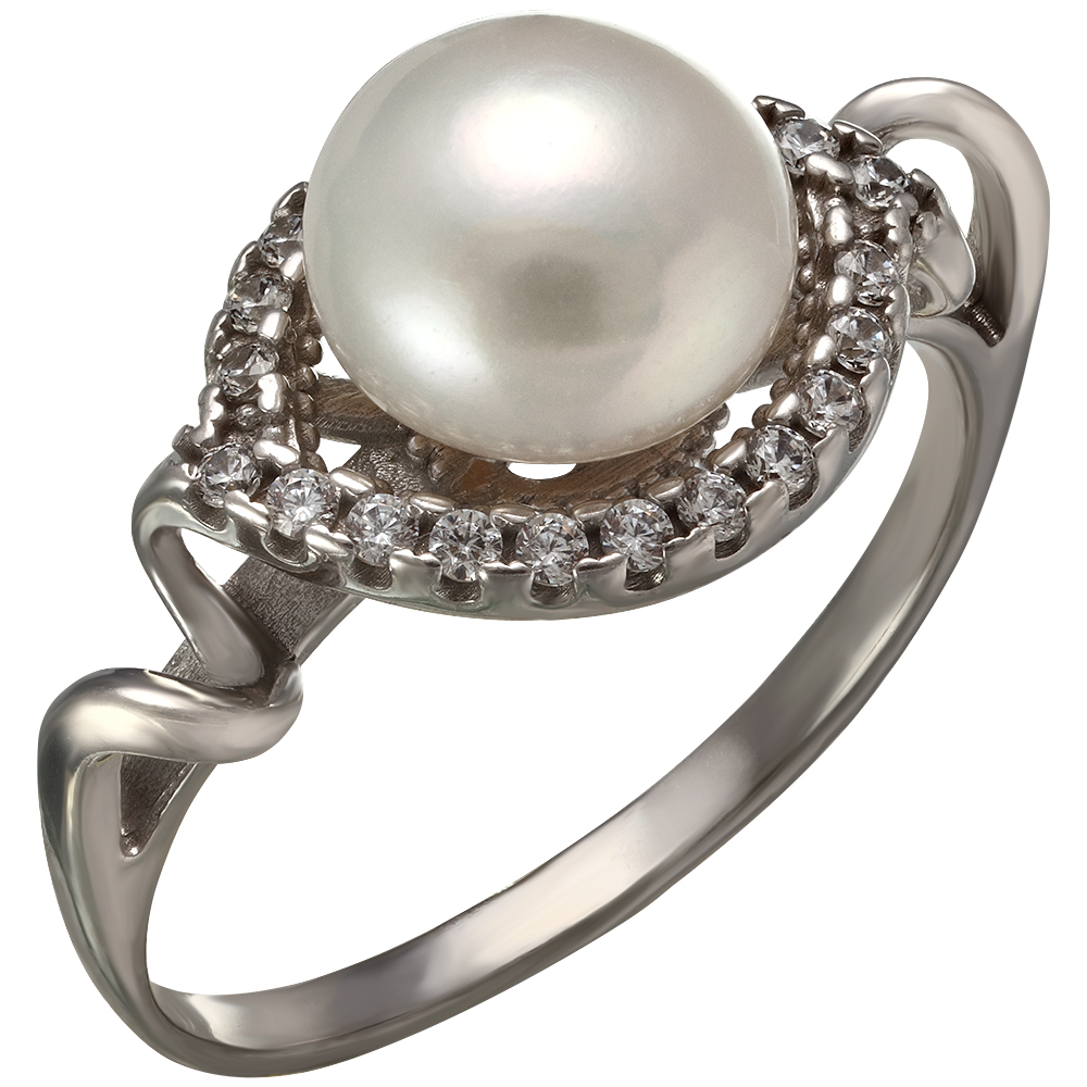 

Серебряное кольцо с жемчугом и фианитами Tango Jewellery Company 380365С размер 18.5