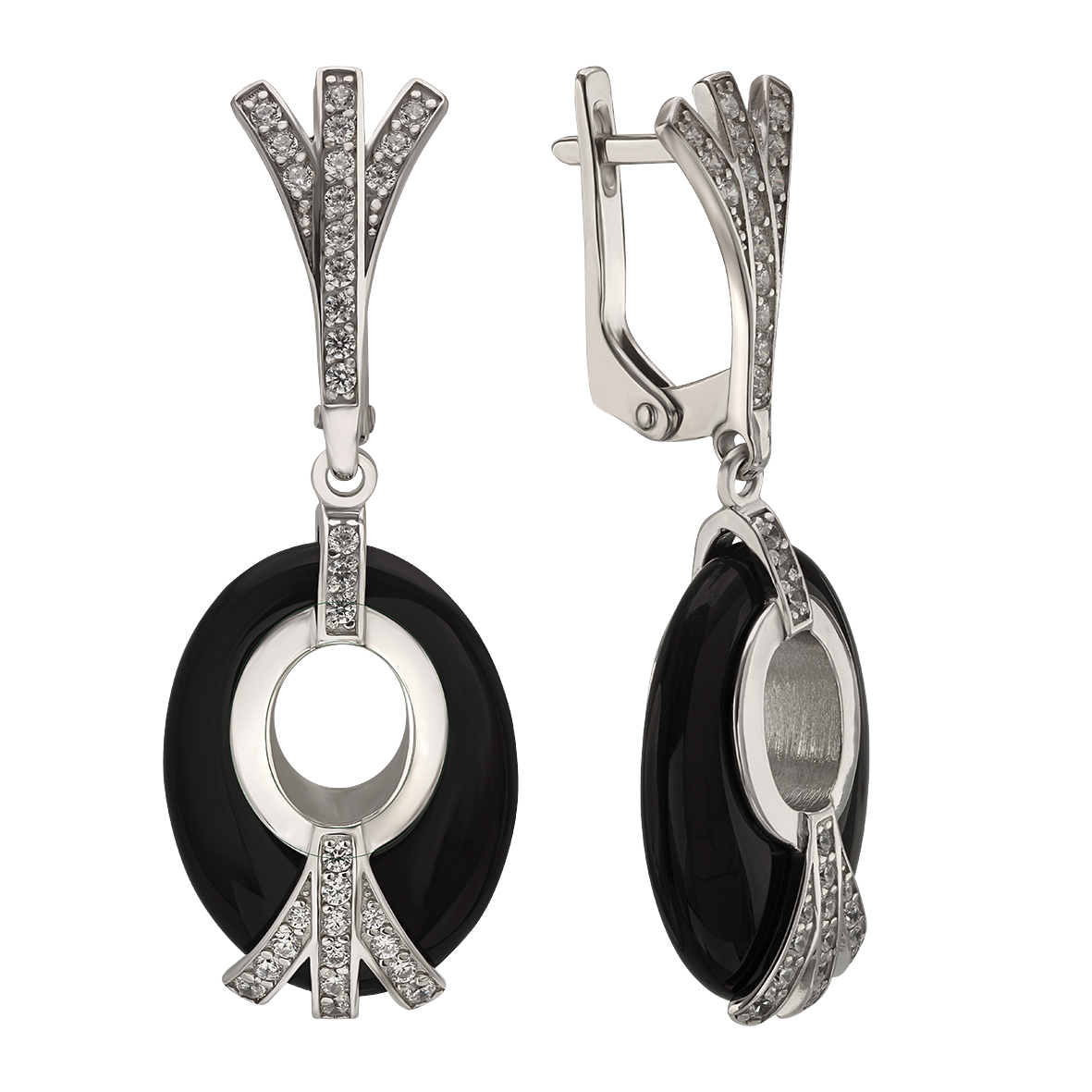 

Серебряные серьги с агатом и фианитами Tango Jewellery Company 449786С
