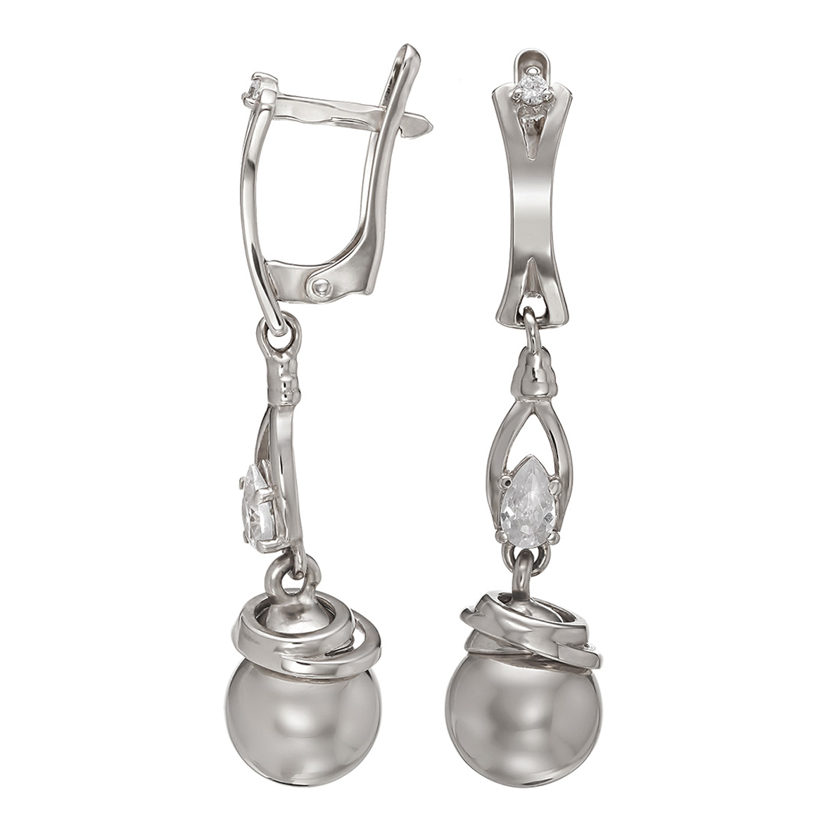 

Серебряные серьги-подвески с фианитами Tango Jewellery Company 430814С