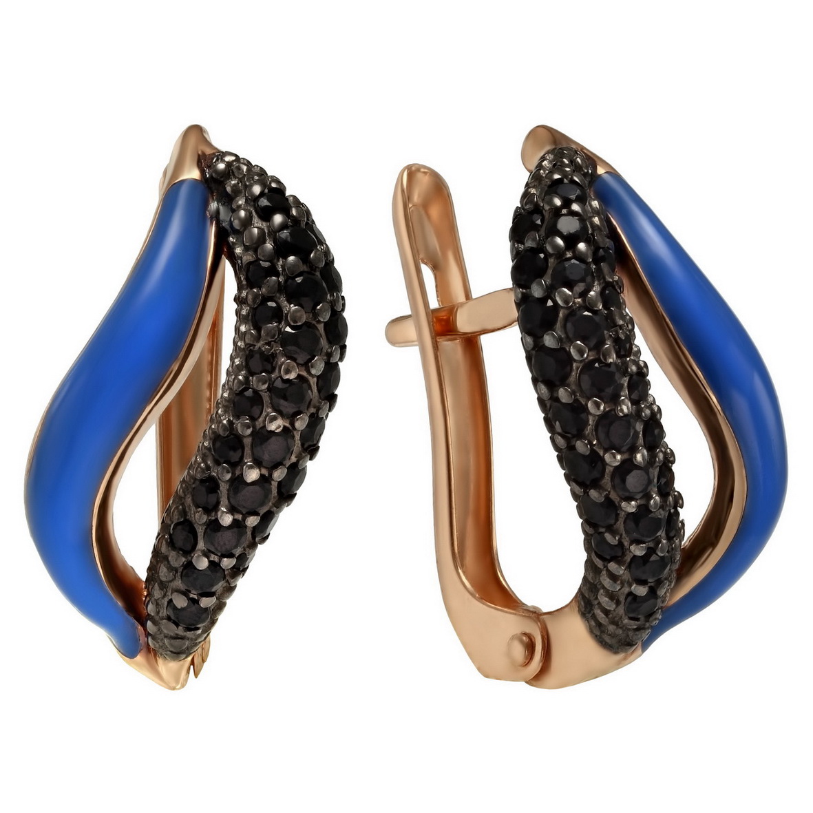 

Золотые серьги с фианитами и эмалью Tango Jewellery Company 420277Е