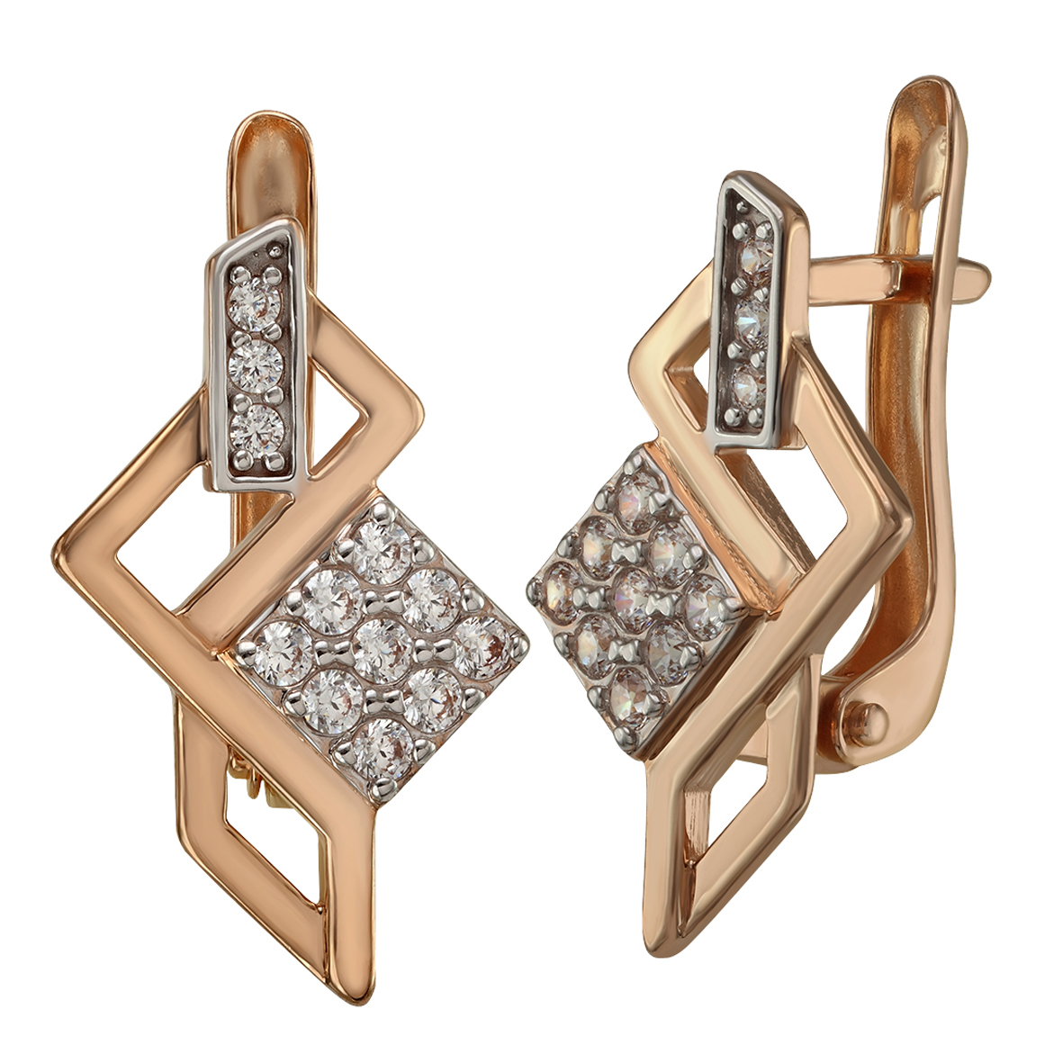 

Золотые серьги с фианитами Tango Jewellery Company 420330