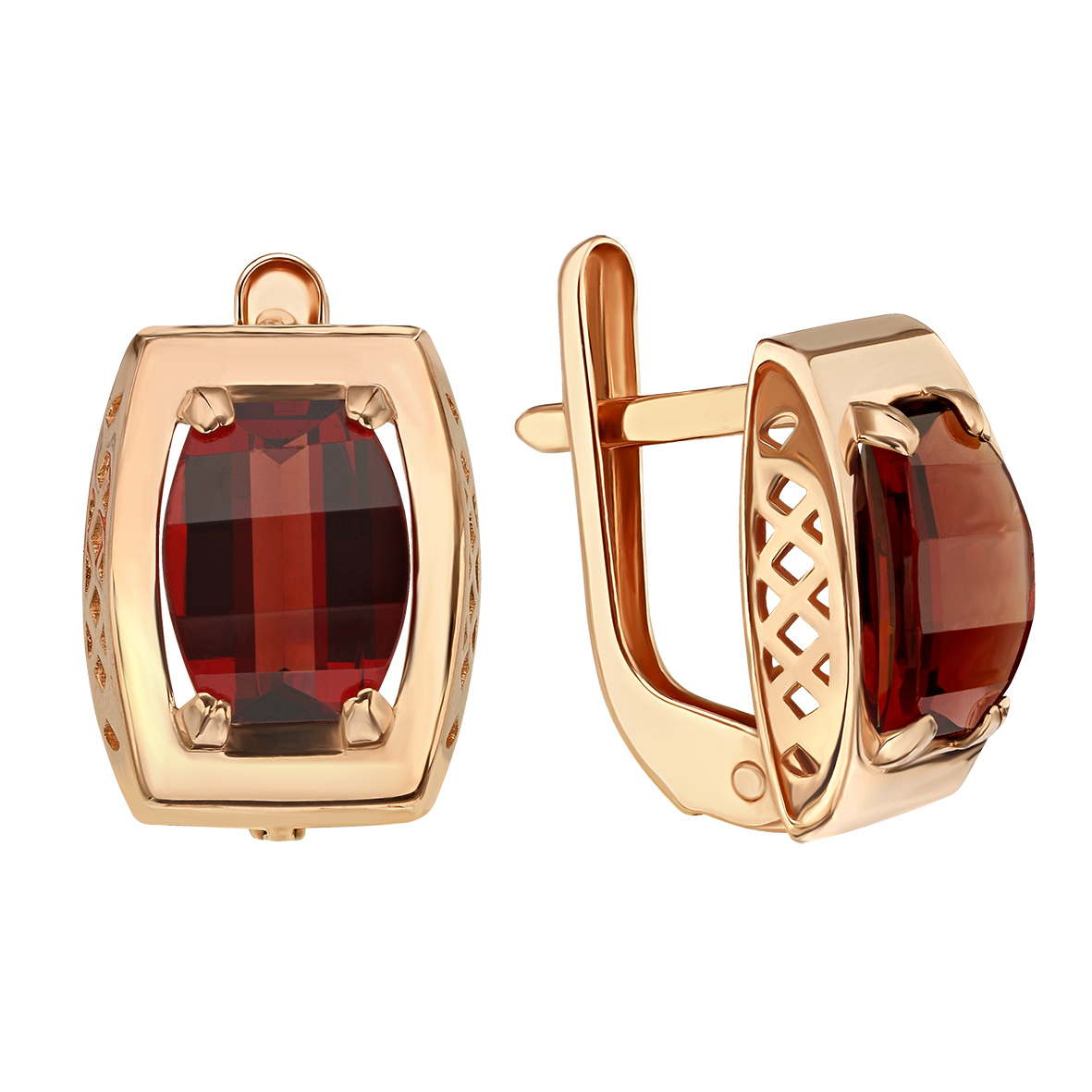 

Золотые серьги с гранатом Tango Jewellery Company 444788