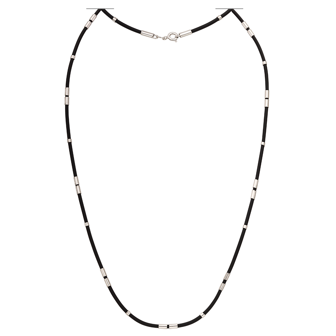 

Шнурок из каучука с серебряными вставками Tango Jewellery Company 950041С размер 550