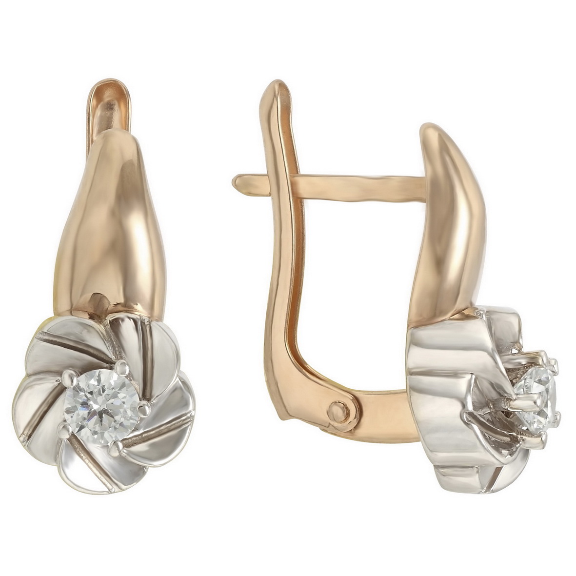 

Золотые серьги с фианитами Tango Jewellery Company 430854