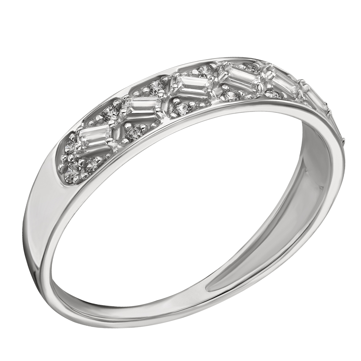

Кольцо в белом золоте со вставками фианитов (циркония) Tango Jewellery Company 380576В размер 18.5