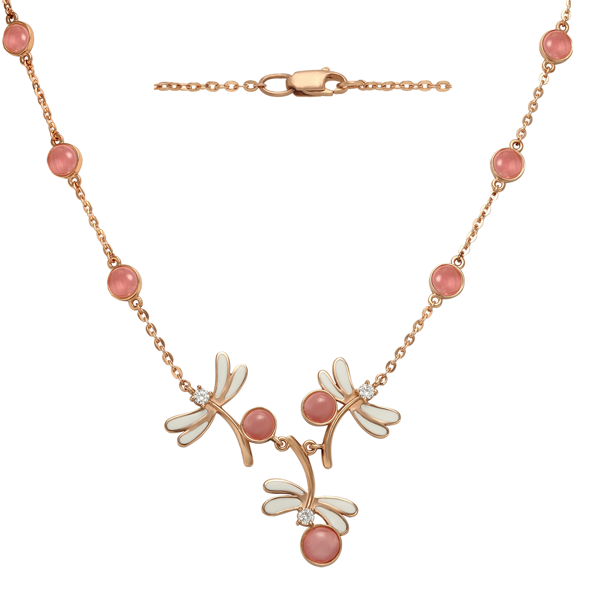 

Золотое колье с фианитами, улекситом и эмалью Tango Jewellery Company 860235Е размер 500
