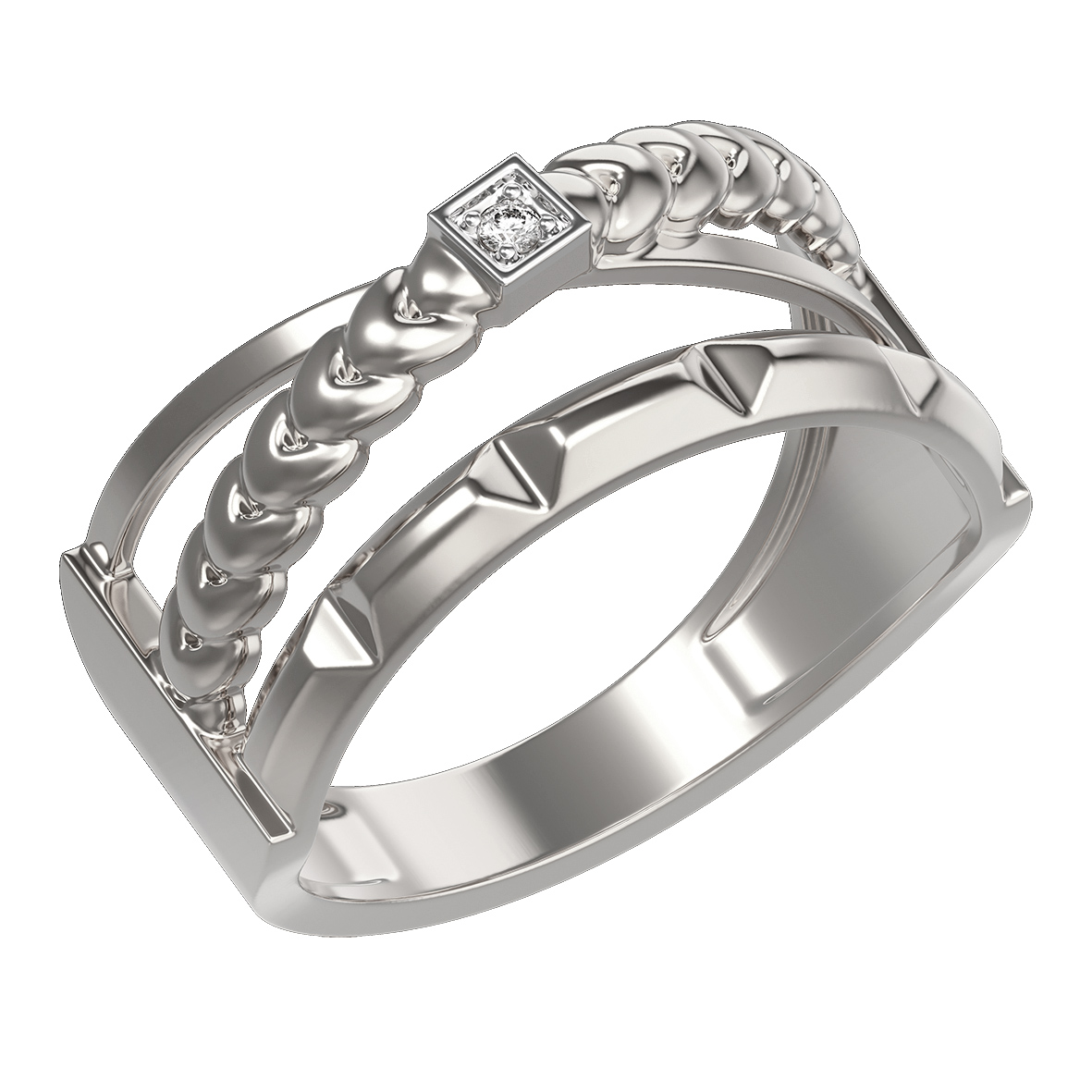 

Серебряное кольцо с фианитом Tango Jewellery Company 380483С размер 16.5
