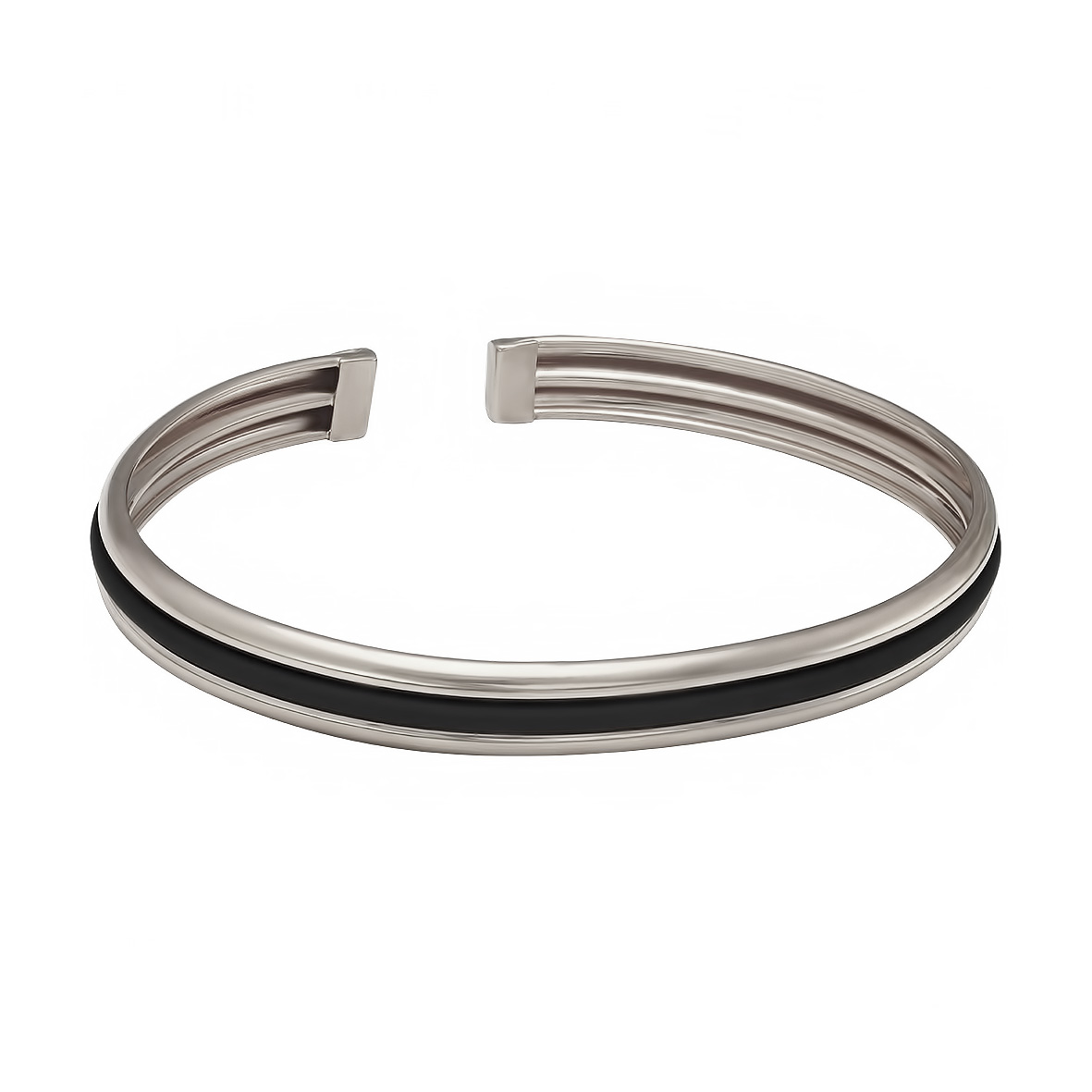 

Серебряный браслет с каучуком Tango Jewellery Company 910074С размер 180