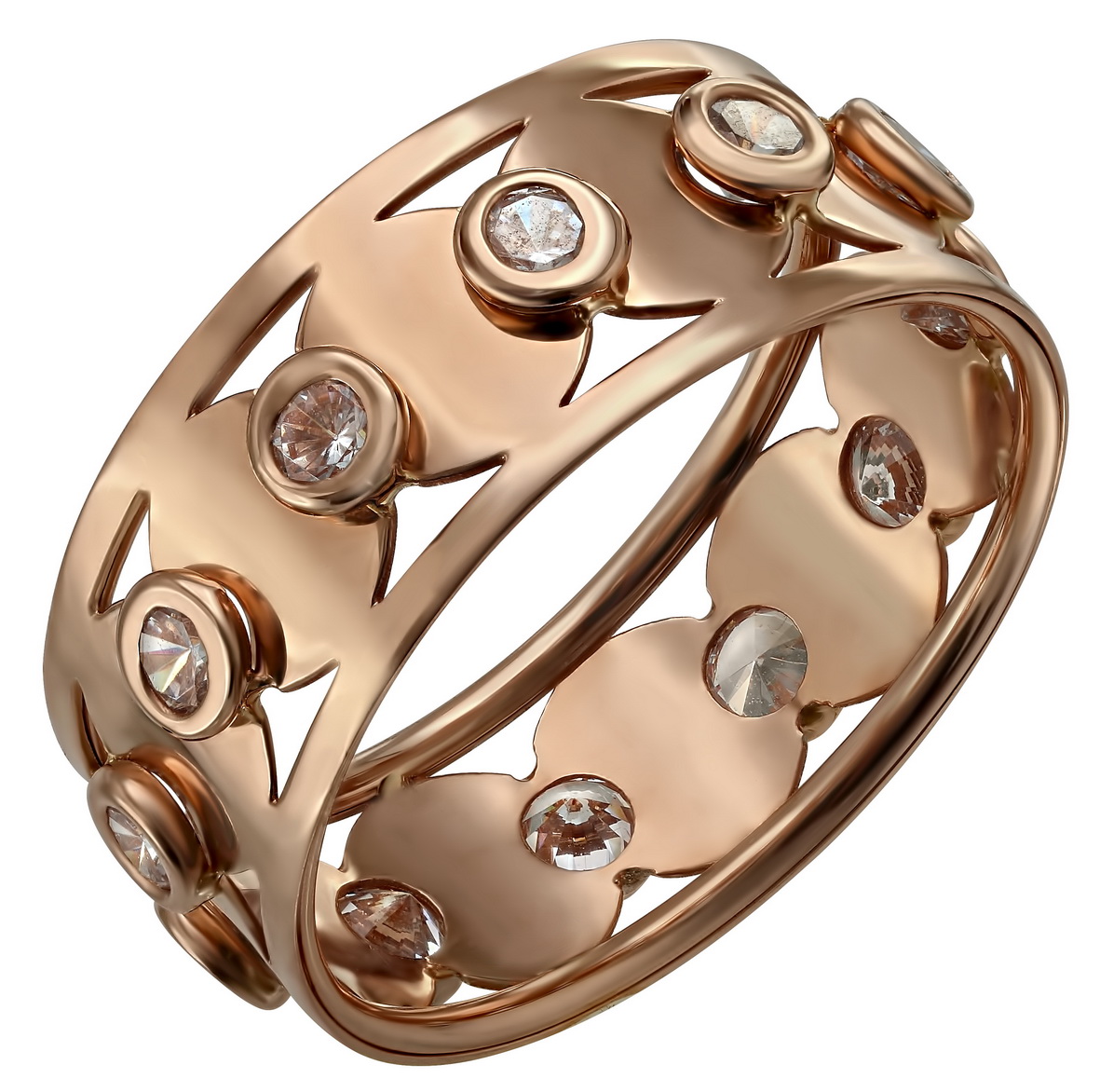 

Золотое кольцо с фианитами Tango Jewellery Company 390211 размер 18