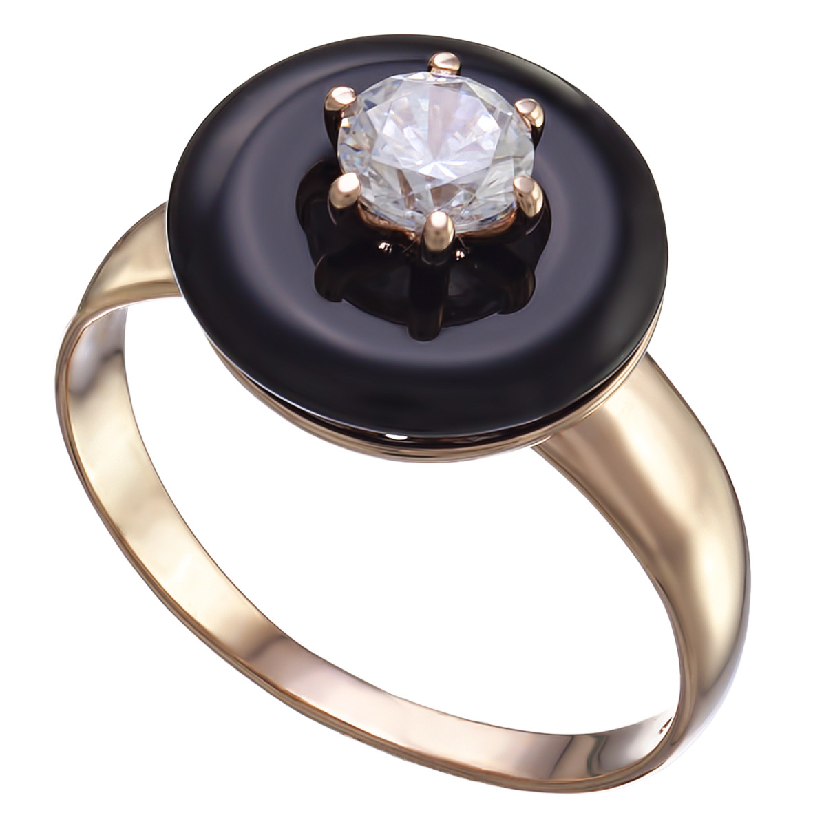 

Золотое кольцо с агатом и фианитом Tango Jewellery Company 379667 размер 16.5