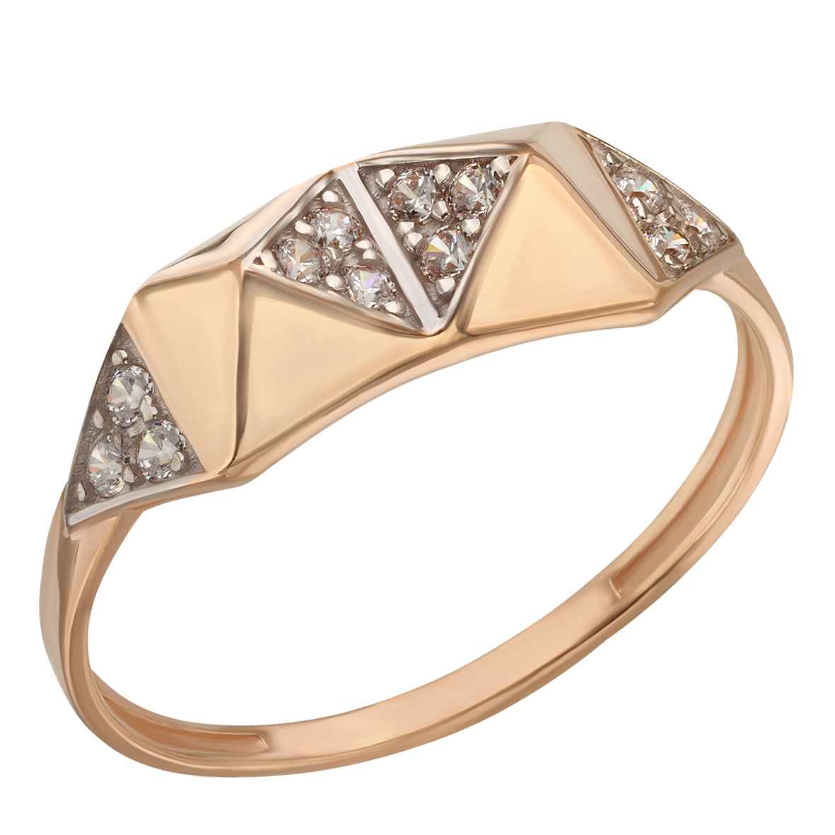

Золотое кольцо с фианитами Tango Jewellery Company 380518 размер 19