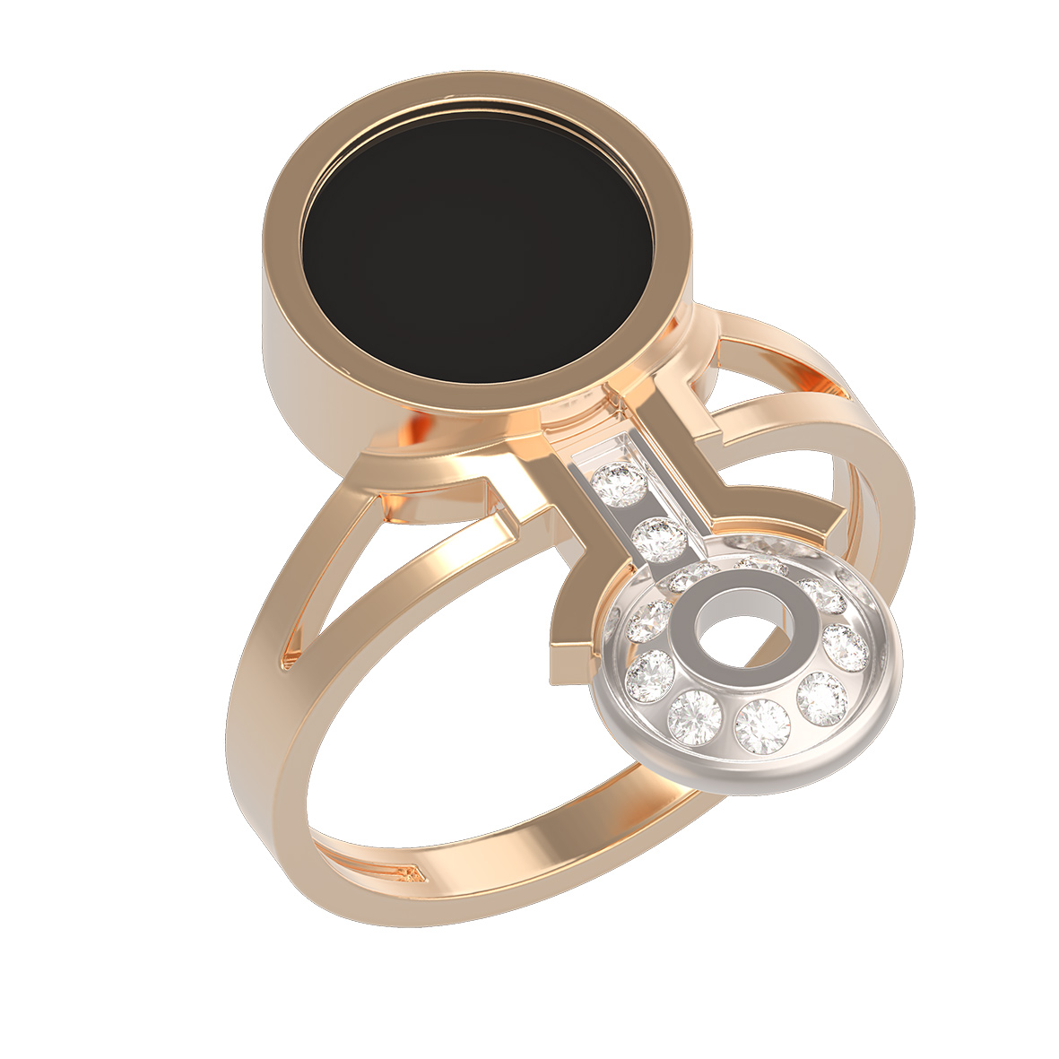 

Золотое кольцо с агатом и фианитами Tango Jewellery Company 369623 размер 16.5