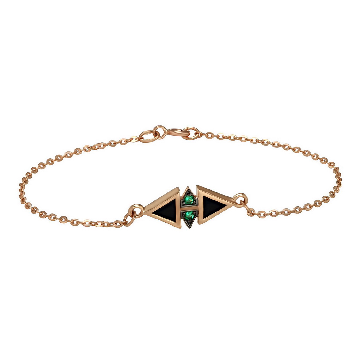 

Золотой браслет с агатом и фианитами Tango Jewellery Company 839008 размер 170
