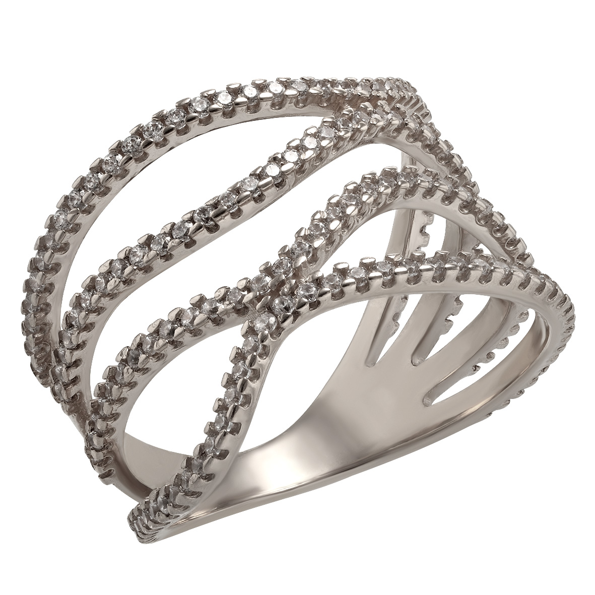 

Серебряное кольцо с фианитами Tango Jewellery Company 380347С размер 17.5
