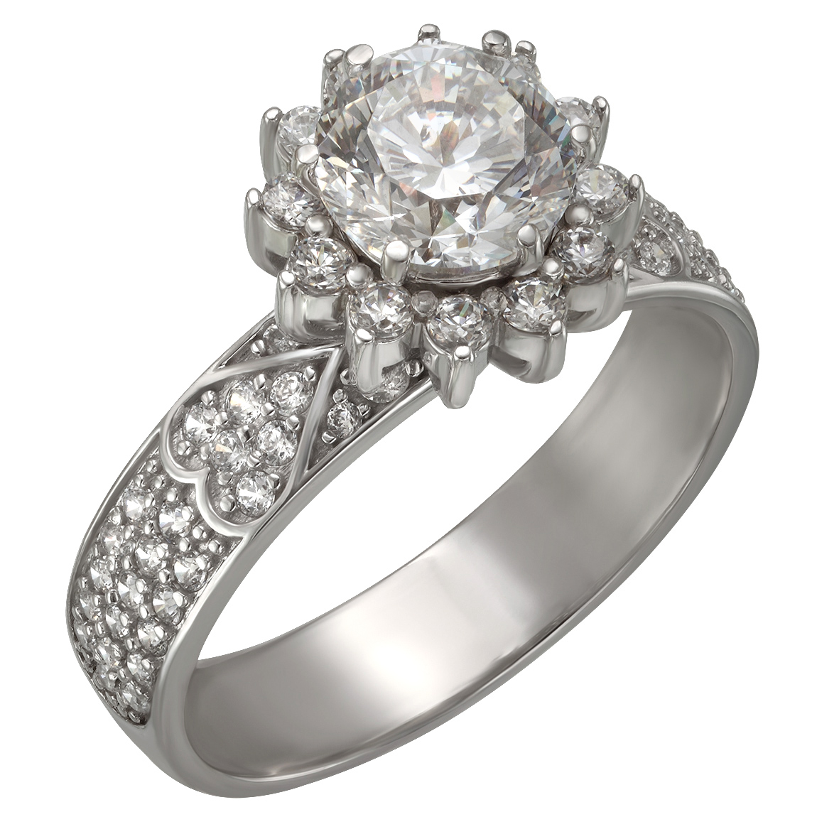 

Золотое кольцо с фианитами Tango Jewellery Company 350043В размер 18