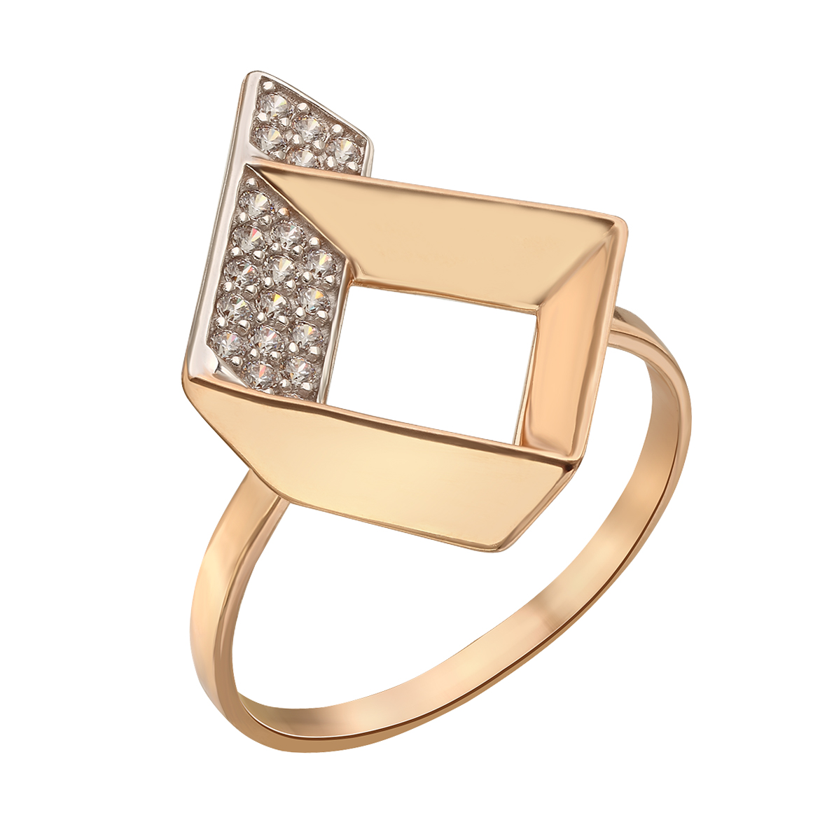 

Золотое кольцо с фианитами Tango Jewellery Company 380606 размер 17