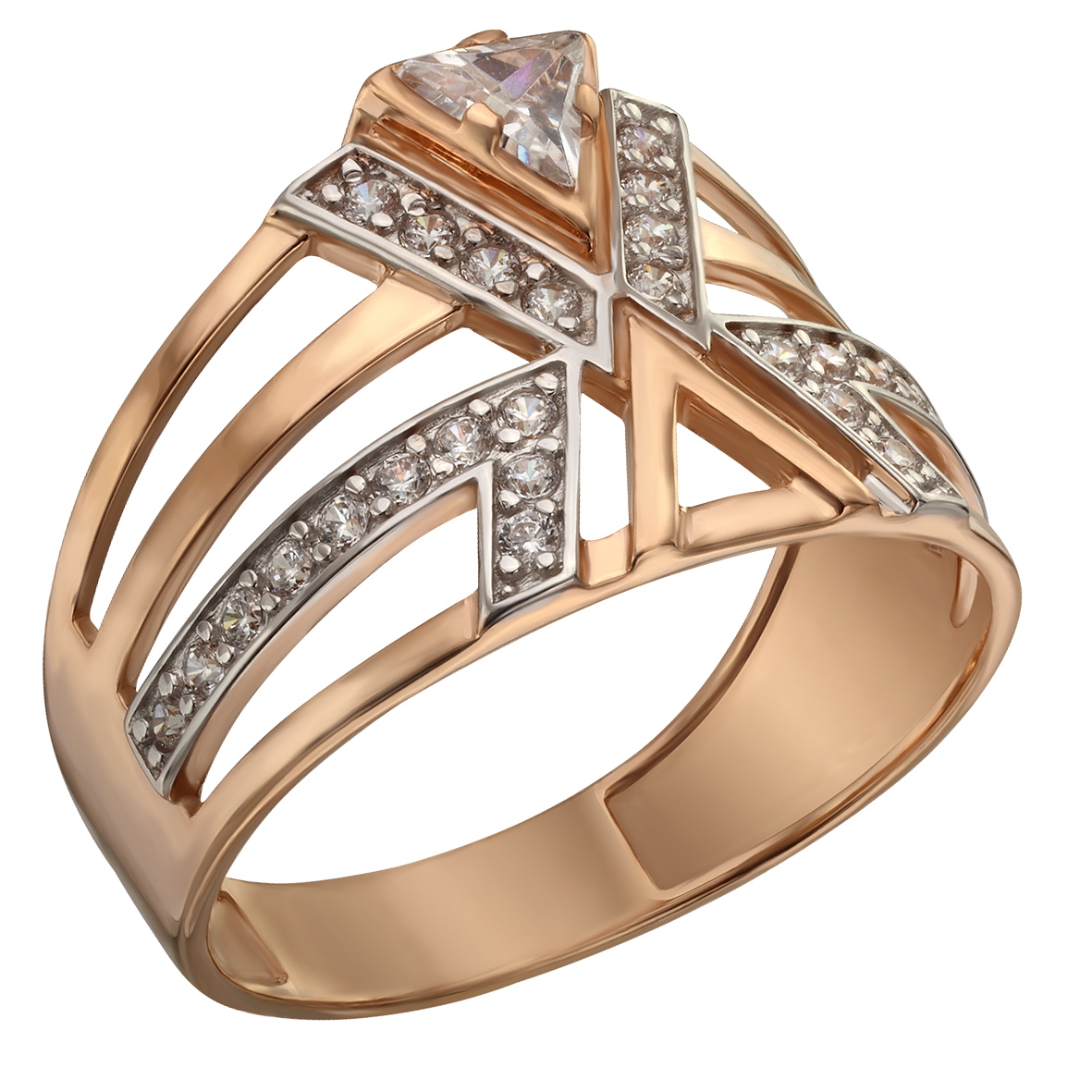 

Золотое кольцо с фианитами Tango Jewellery Company 380473 размер 16