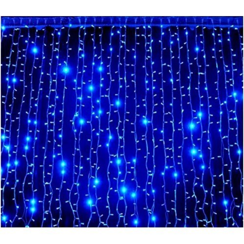 

Гирлянда UKC RD-205 Штора уличная 425LED 3х2.5м 220В блок питания 8 режимов + хвостовая заглушка Цвет ламп-Синий