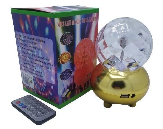 

Лампа на подставке шар вращающийся RGB RHD-187+Мр3+Ду+USB RD-5033 светомузыка