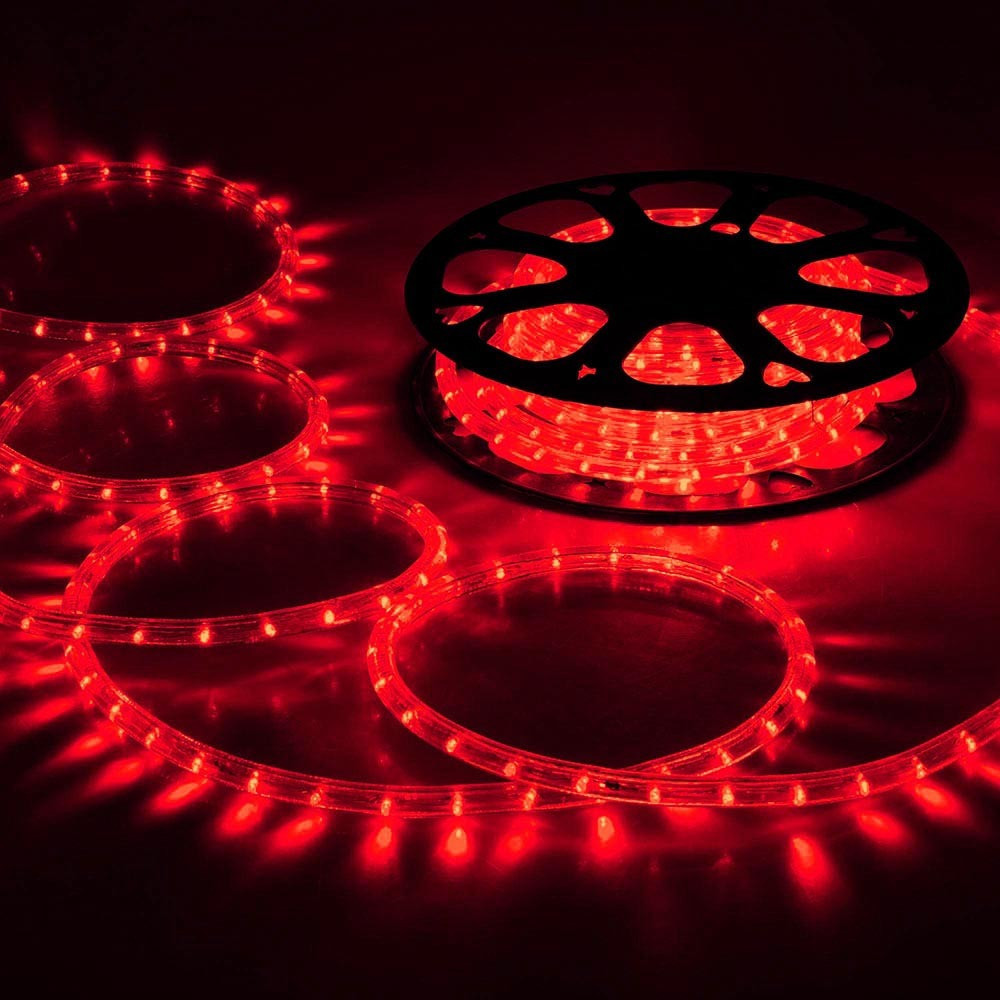 

Уличная Герметичная Светодиодная гирлянда Дюралайт (D0015) "Rope Light" 50 метров Красный, 900 LED