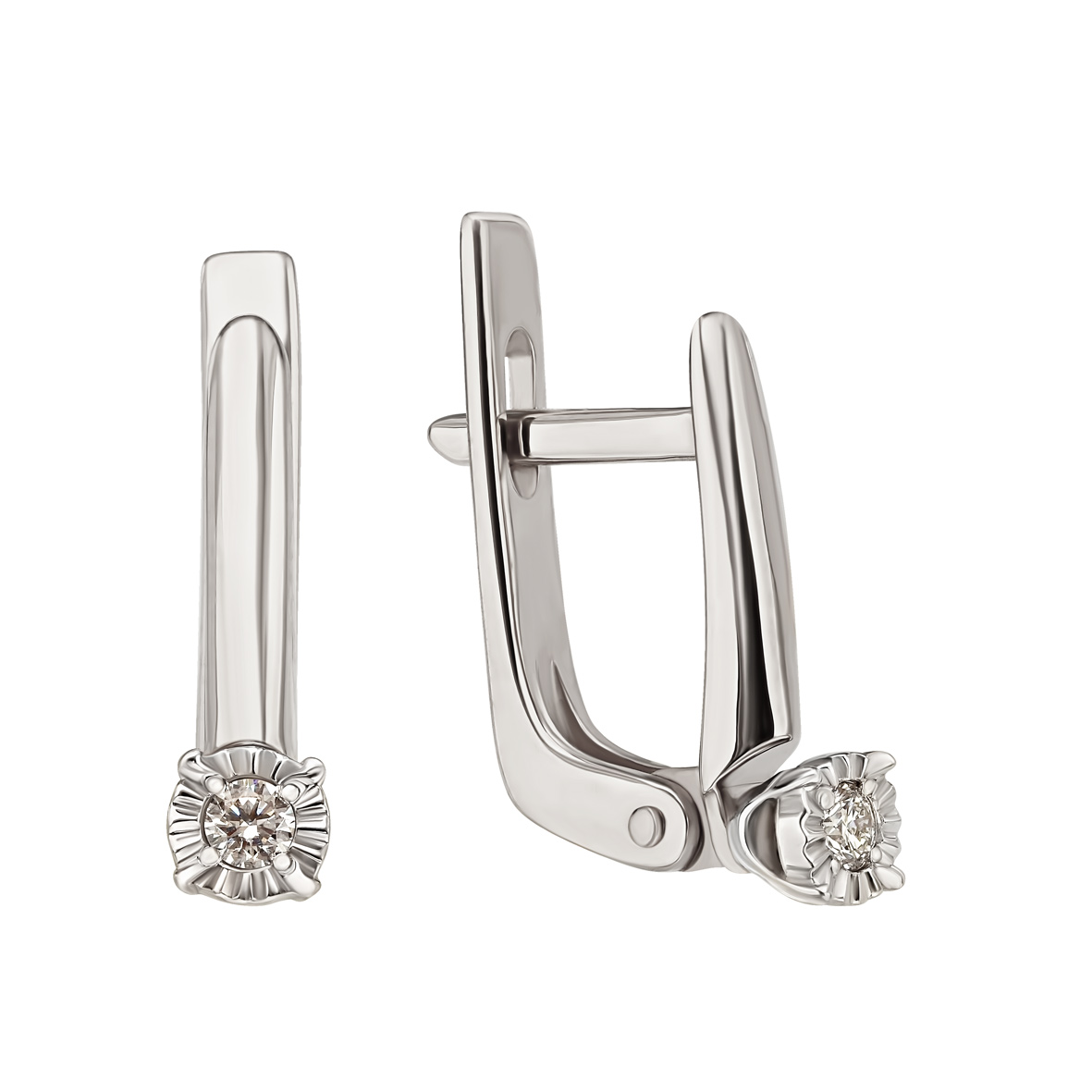

Серьги в белом золоте с бриллиантом Tango Jewellery Company 770375В