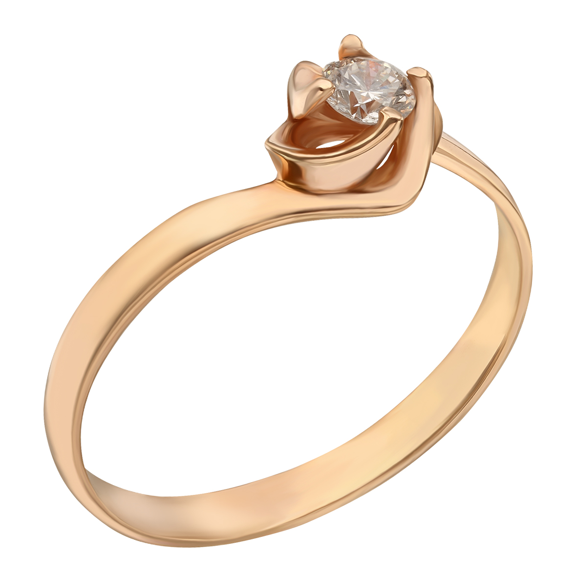 

Кольцо в красном золоте с бриллиантом Tango Jewellery Company 740345 размер 18