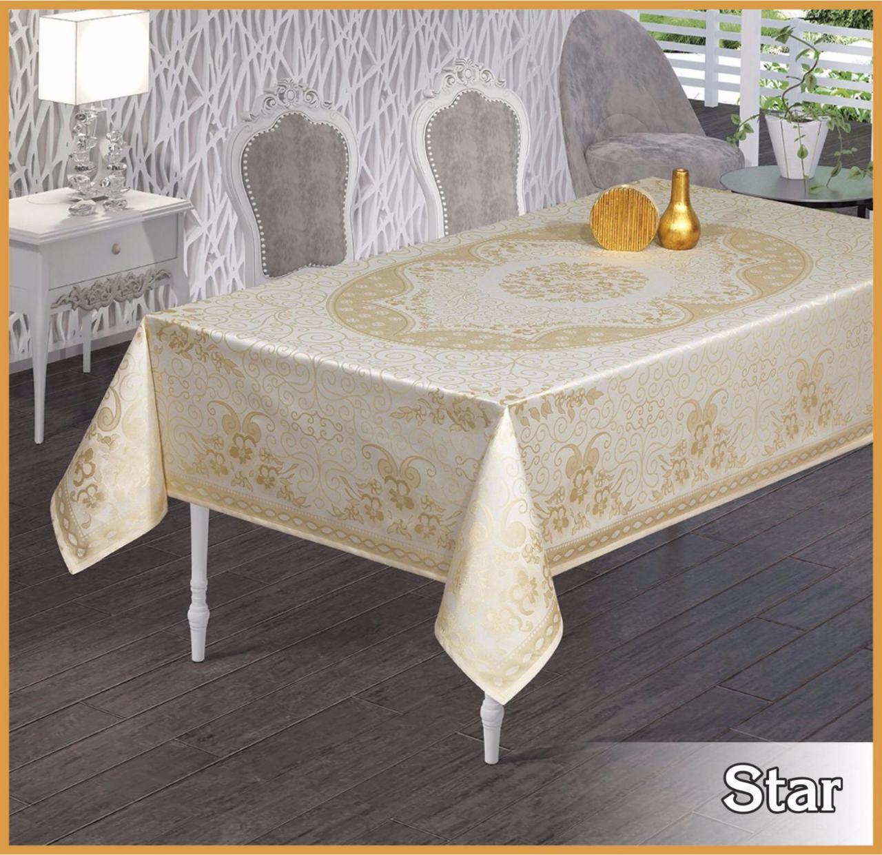 

Скатерть тефлон Maison Royale 160*220 Star Cream