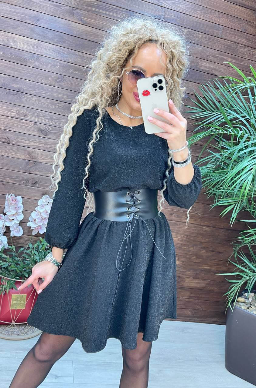 

Fashions • Платье блестящее Brease Fashions 42-48 черный (6157)
